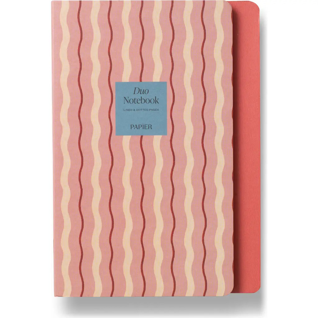Papier Pink Waves Notebook in Light/Pastel Red at Nordstrom | Nordstrom