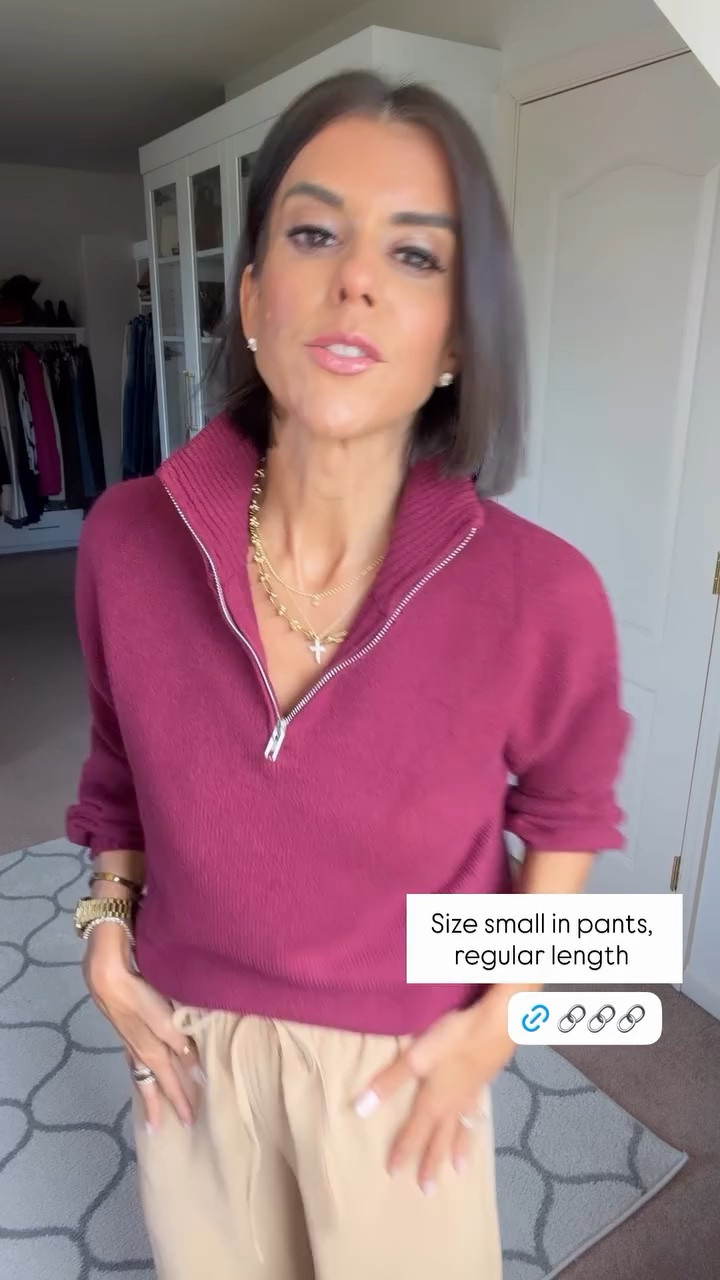 Size small in pants, 
regular length