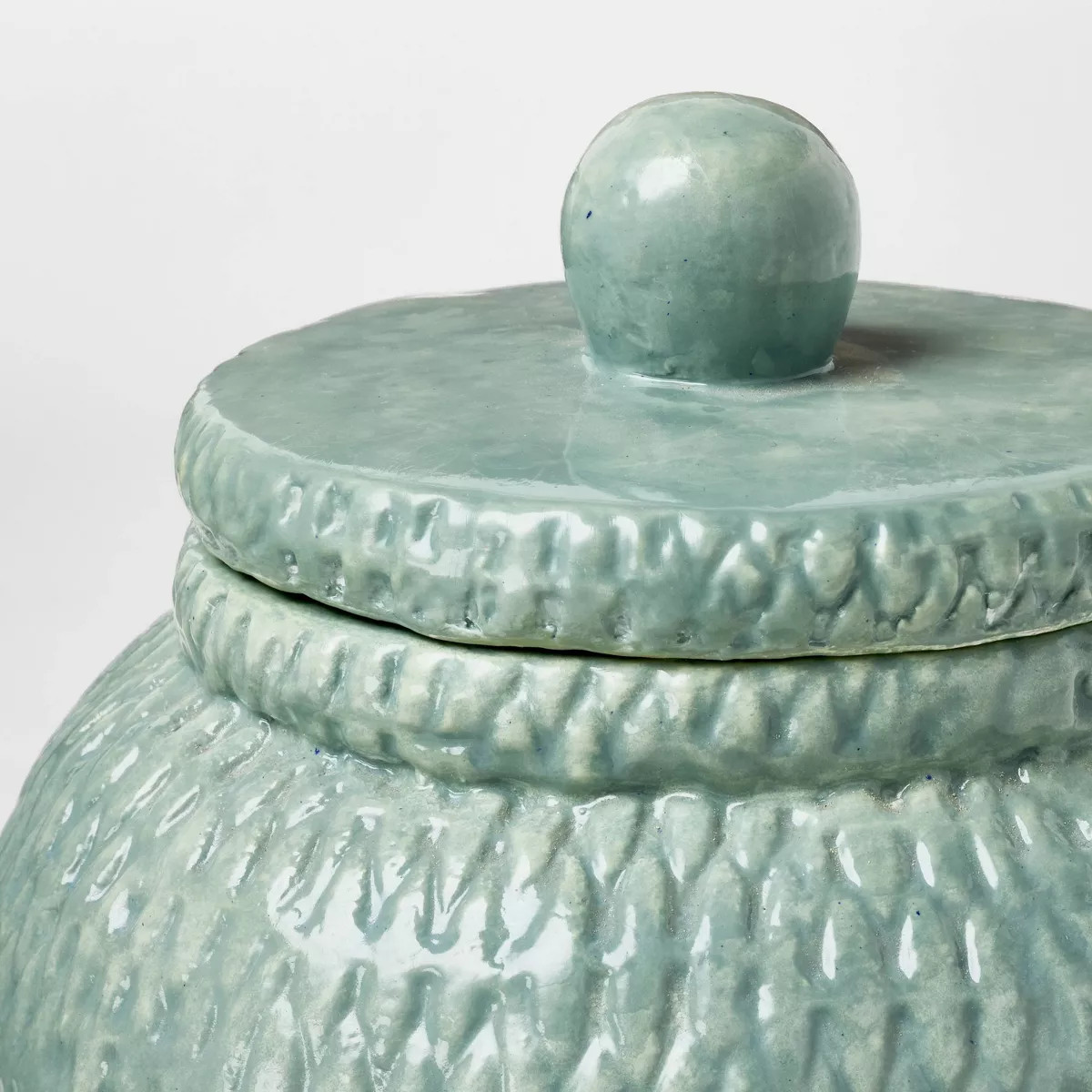 Woven Texture Ceramic Canister Blue - Threshold™ designed with Studio McGee | Target