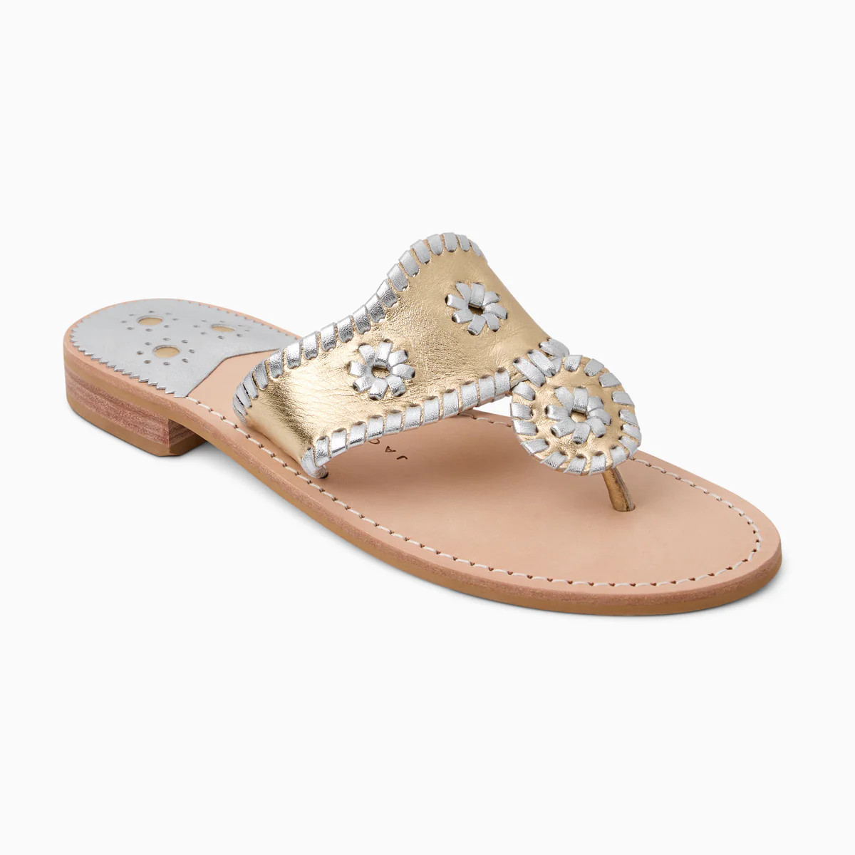 Jacks Flat Sandal - Platinum / Silver | Jack Rogers