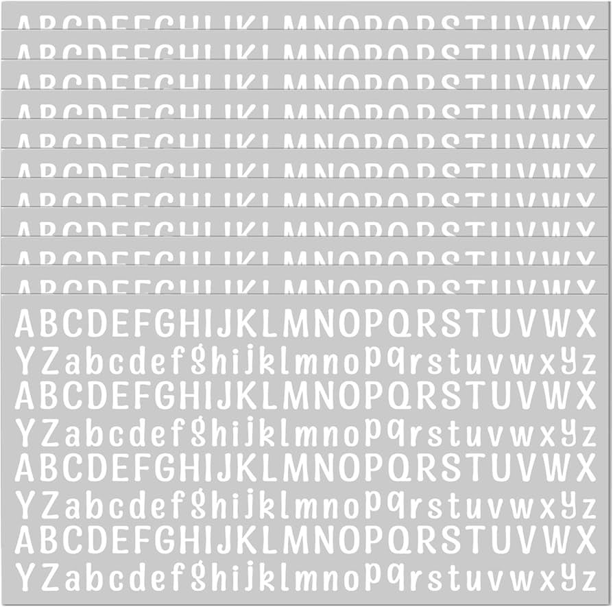 10 Sheet Small Letter Stickers, 1/2 Inch Self Adhesive Alphabet Stickers, Cute Vinyl Letter Stick... | Amazon (US)
