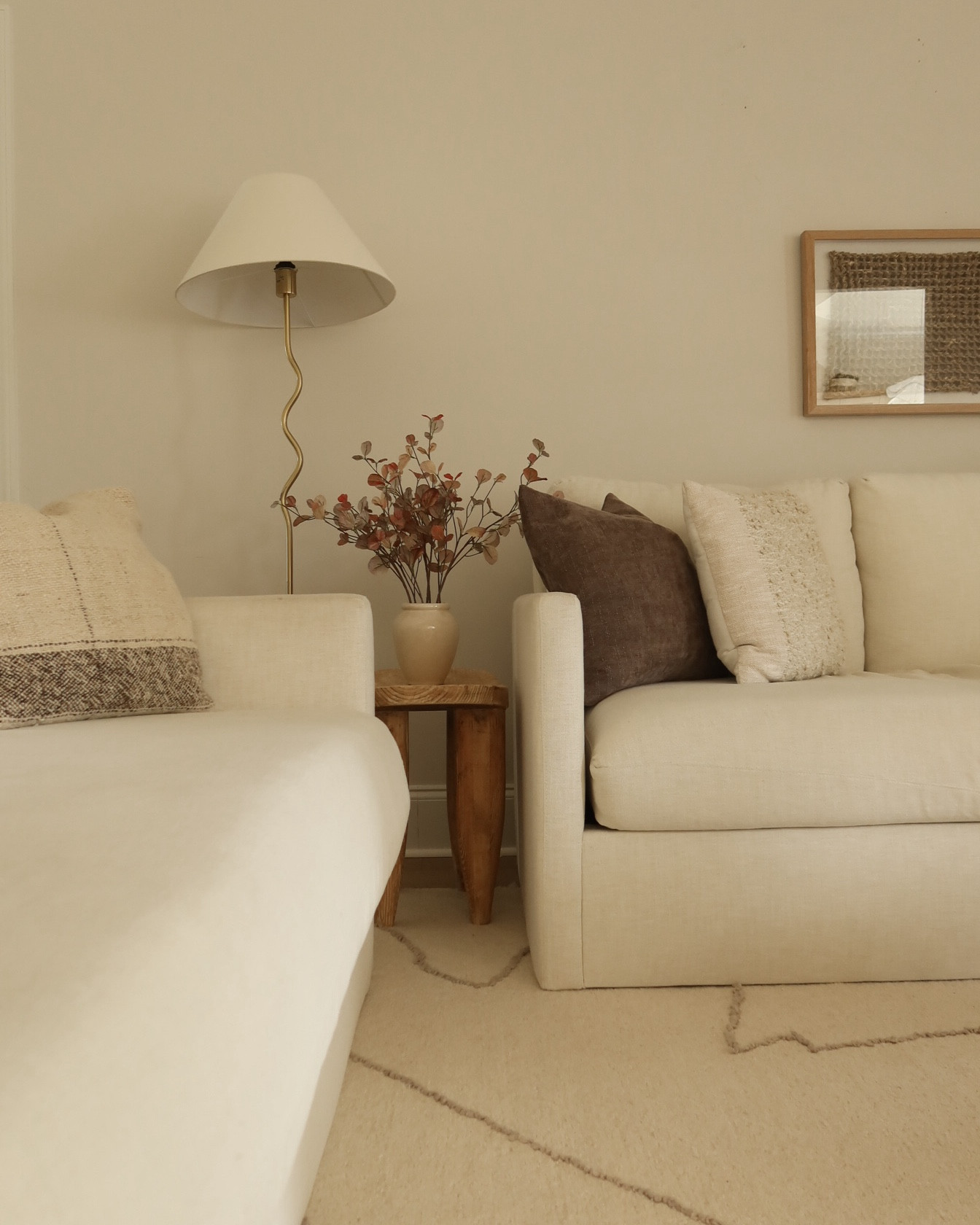 Fall living room styling! Living performance fabric bisque color sofas
Fall stems- neutral rug- wood coffee table tables sofas pillows styling olive tree ottomans tables lamps 

#LTKHome #LTKFindsUnder100 #LTKSeasonal