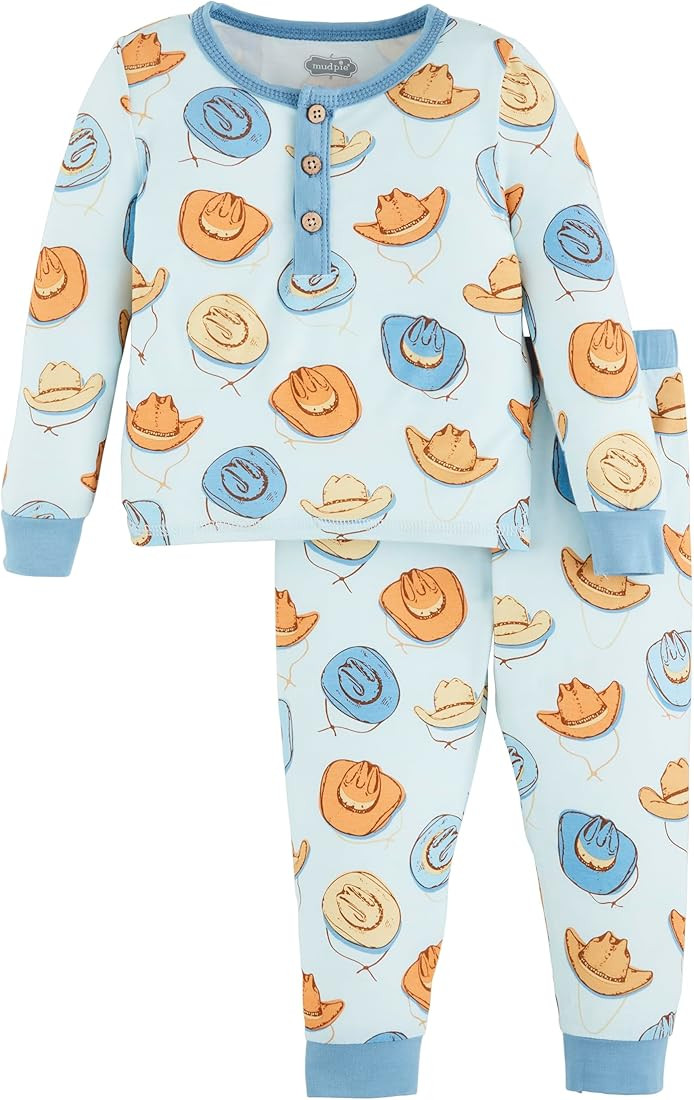 Mud Pie Boys Children's Cowboy Toddler Pajama Set | Amazon (US)