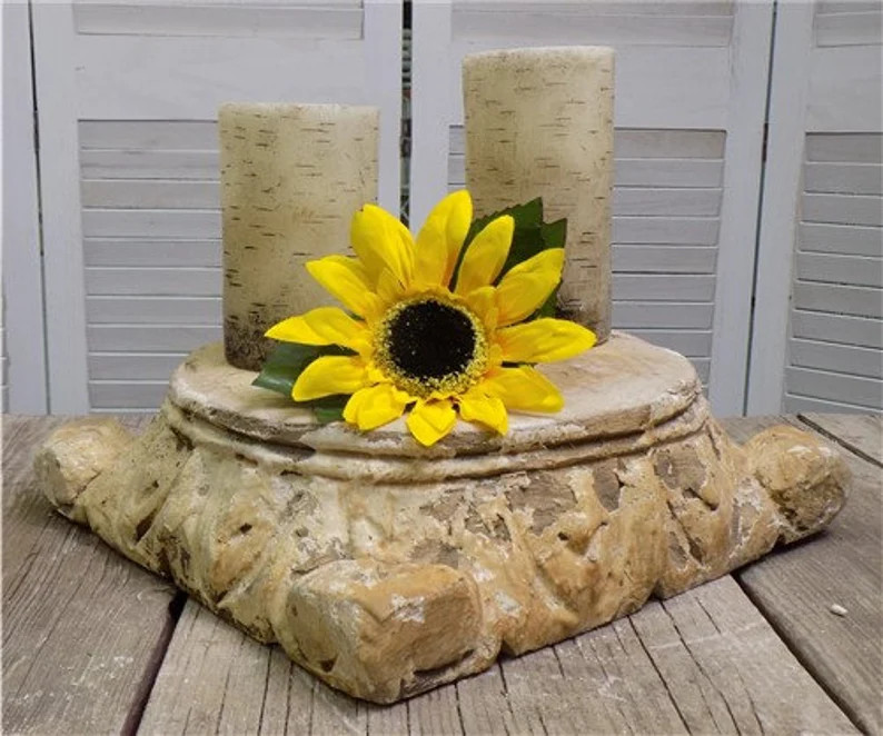 Wooden Architectural Column Base, Ionic Column Plinth, Wood Riser Base A61, Wedding Decor, Column... | Etsy (US)