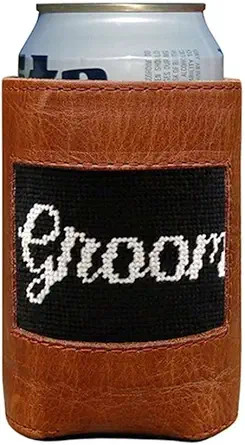 Groom Needlepoint Can Cooler by Smathers & Branson | Amazon (US)