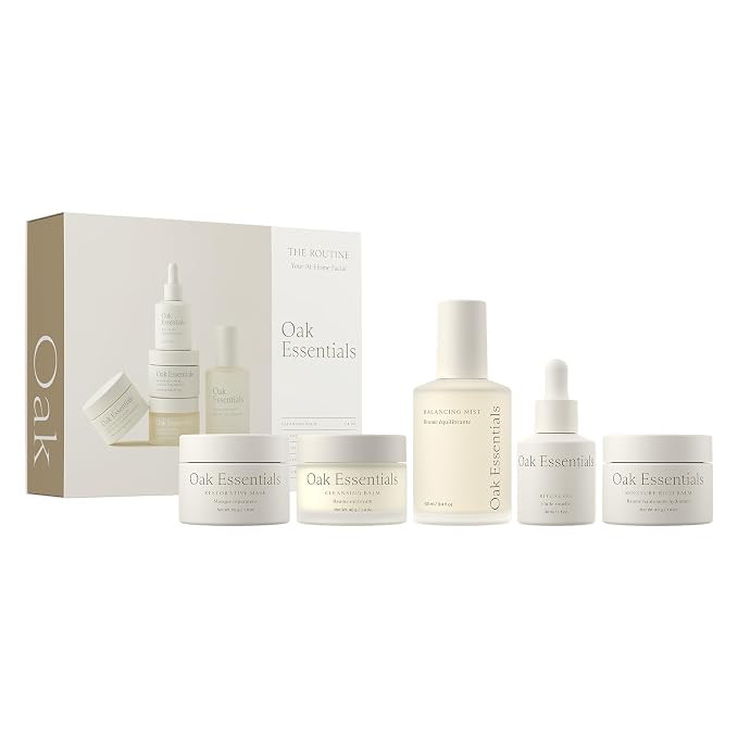 The Routine Face Skincare Set, 5-Piece Routine: Cleansing Balm, Restorative Mask, Balancing Mist,... | Amazon (US)