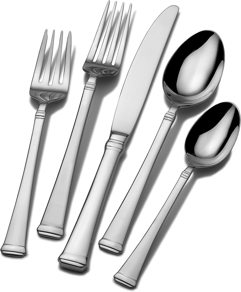 Mikasa, Harmony Flatware Service for 12, 65 Piece Set, 18/10 Stainless Steel, Silverware Set with... | Amazon (US)