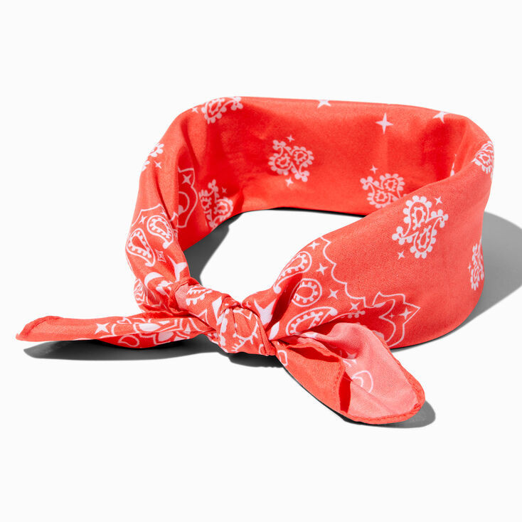 Red Paisley Bandana Headwrap | Claire's (US)