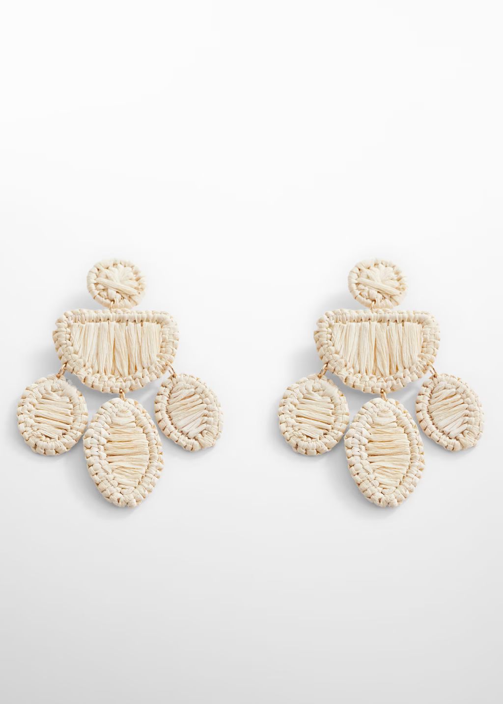 Long raffia earrings -  Women | Mango USA | MANGO (US)