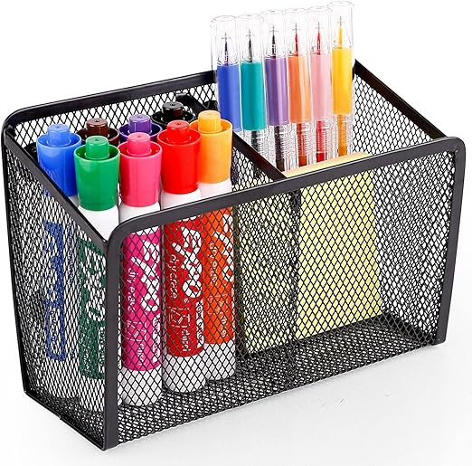 Magnetic Pencil Holder - Extra Strong Magnets Mesh Marker Holder Perfect for Whiteboard, Refriger... | Amazon (US)