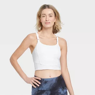 Women's Light Support Mesh-Back Longline Bra - All in Motion™ | Target