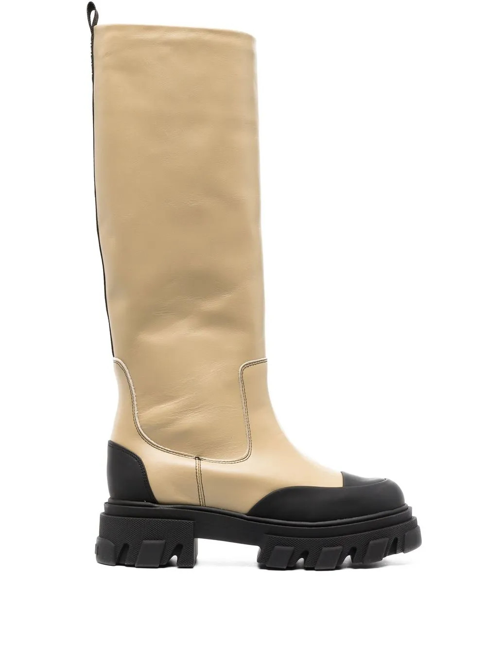 GANNI Cleated Tubular Knee Boots - Farfetch | Farfetch Global