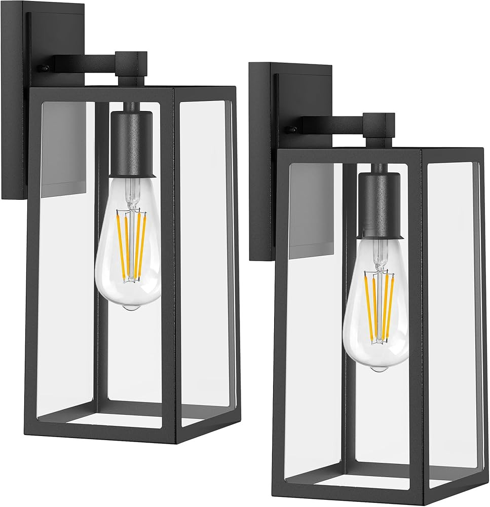 PARTPHONER Outdoor Light Fixtures Wall Mount, Porch Light, Waterproof Exterior Light Fixture, Ant... | Amazon (US)