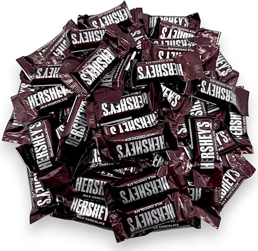 Hershy Bulk Chocolate Snack Size Bars Premium Milk Chocolate Minis -1.5 lbs Individually Wrapped ... | Amazon (US)