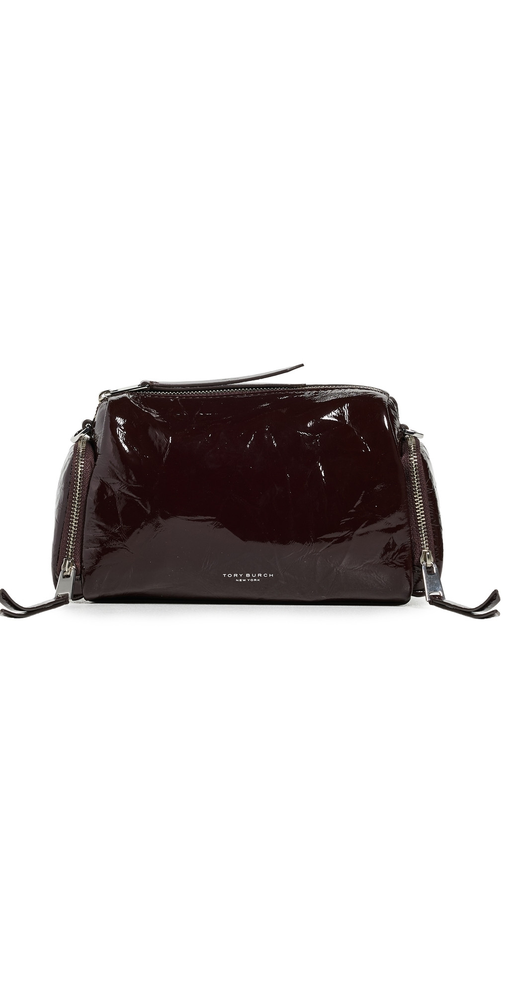 Tory Burch Perry Patent Voyager Shoulder Bag Deep Burgundy One Size | Shopbop
