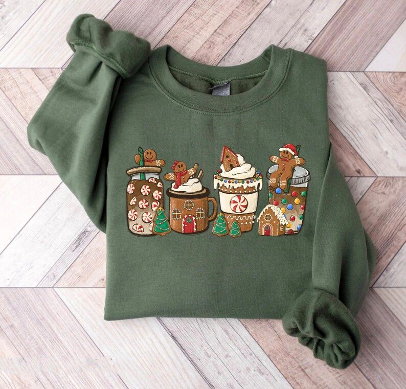Gingerbread Christmas Coffee Shirt Christmas Coffee - Etsy | Etsy (US)