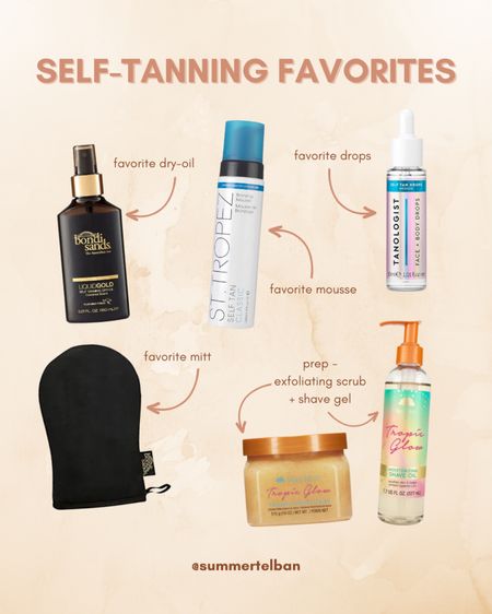 self-tanning, sunless tanning, tanning products, beauty products, self-tanning mitt, exfoliate, sugar scrub, shave gel

#LTKunder50 #LTKbeauty #LTKFind
