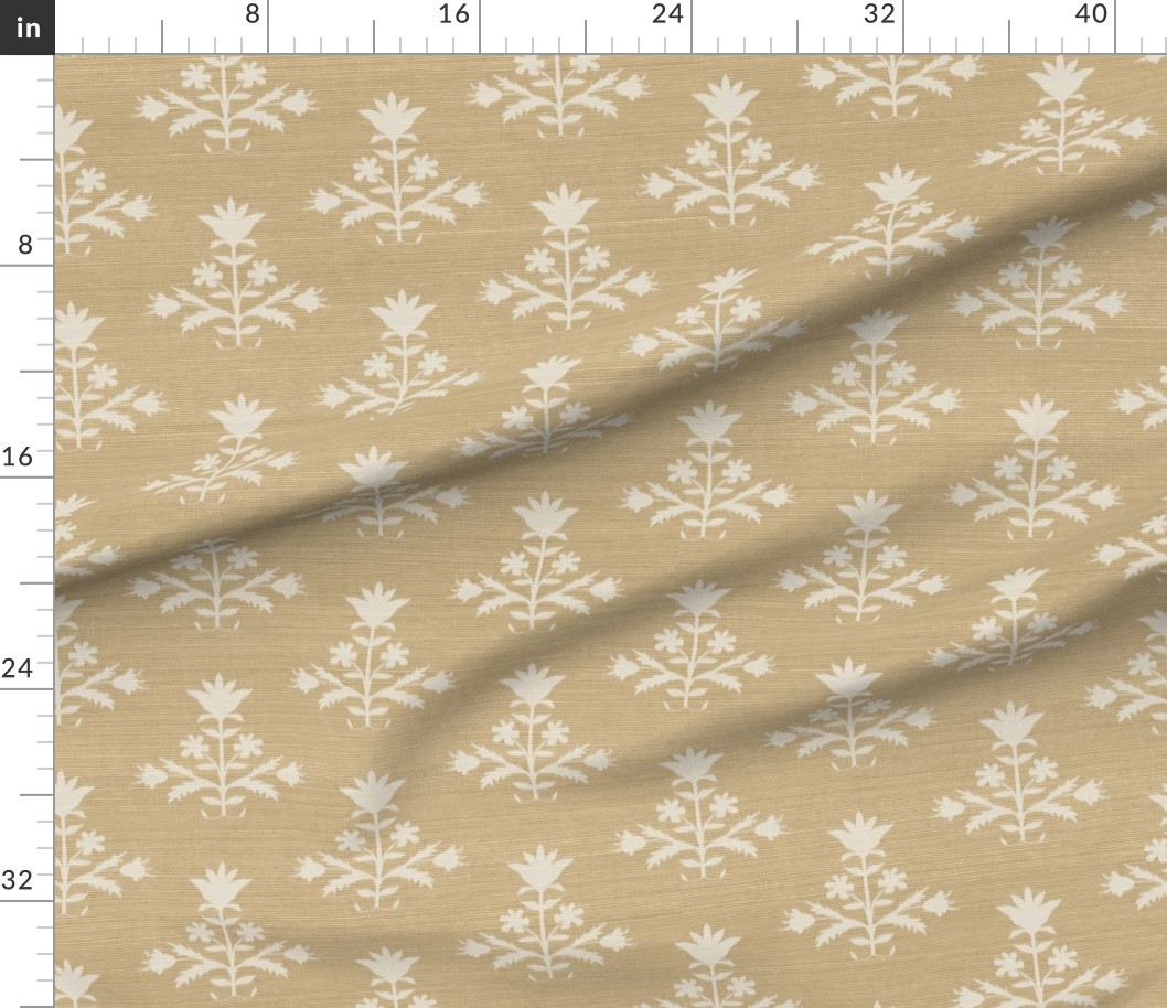 Tulip PRINT FAUXGrasscloth in SEPIA1 Fabric | Spoonflower | Spoonflower