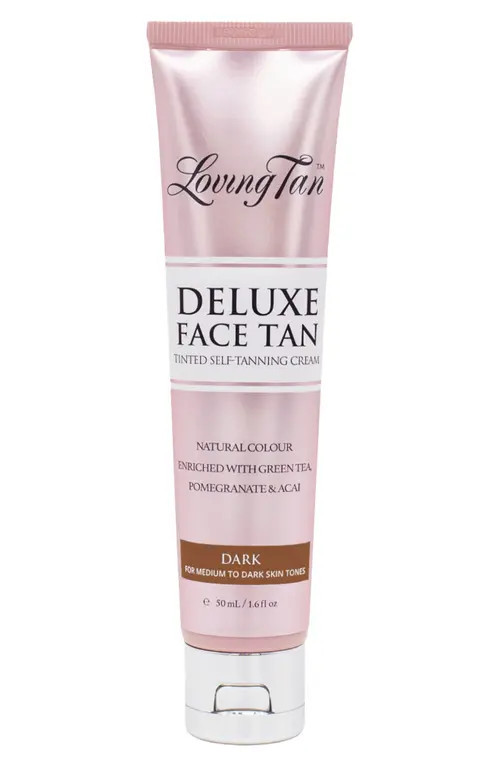 Loving Tan Deluxe Face Tan Tinted Self-Tanning Cream in Dark at Nordstrom, Size 1.6 Oz | Nordstrom