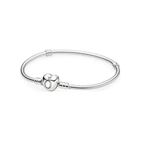 Pandora Moments Silver Charm Bracelet With Heart Clasp 590719-23 | Walmart (US)