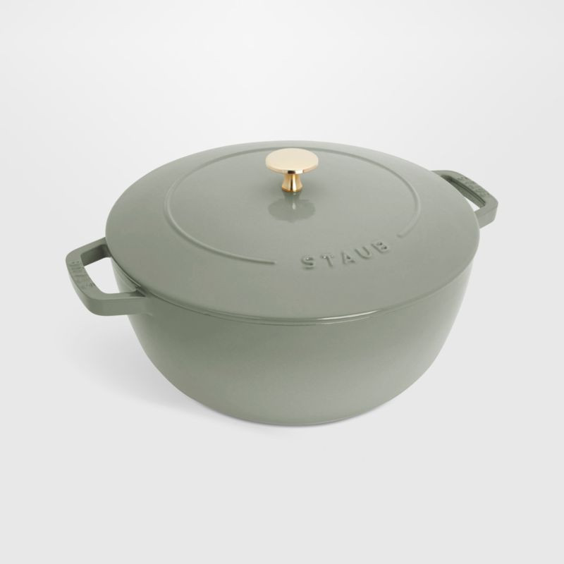 Staub Eucalyptus 5-Qt. Essential French Oven + Reviews | Crate & Barrel | Crate & Barrel