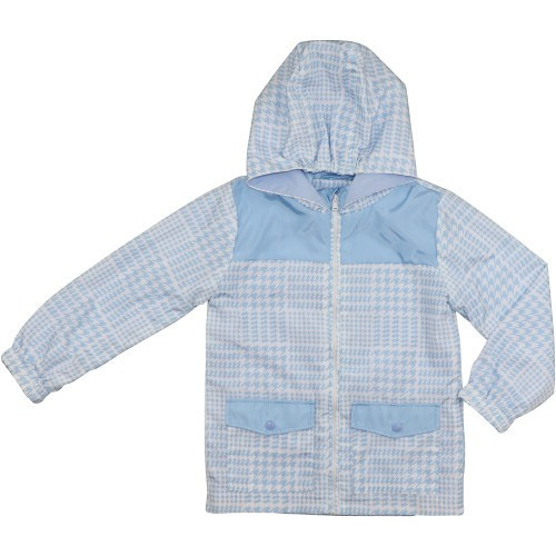 Blue Houndstooth Windbreaker - Shipping Late September | Cecil and Lou