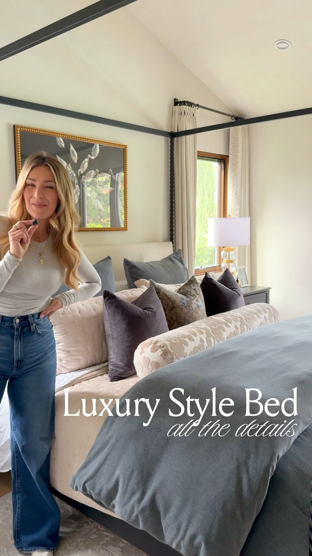 Bedding linked and below! ⤵️

Duvet insert: Ultra Plush
Duvet: Steel Blue
Quilt: Sand
Accent Pillows: 20x20 Steel Blue 
Bolster pillow: 9x48 with Amazon insert linked

#LTKdayinmylife #LTKSaleAlert #LTKHome