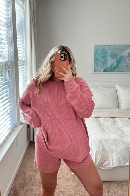 Super cute and cozy pink knit matching set from Amazon! The quality is amazing, I am wearing a size L 

#LTKfindsunder50 #LTKbump #LTKstyletip
