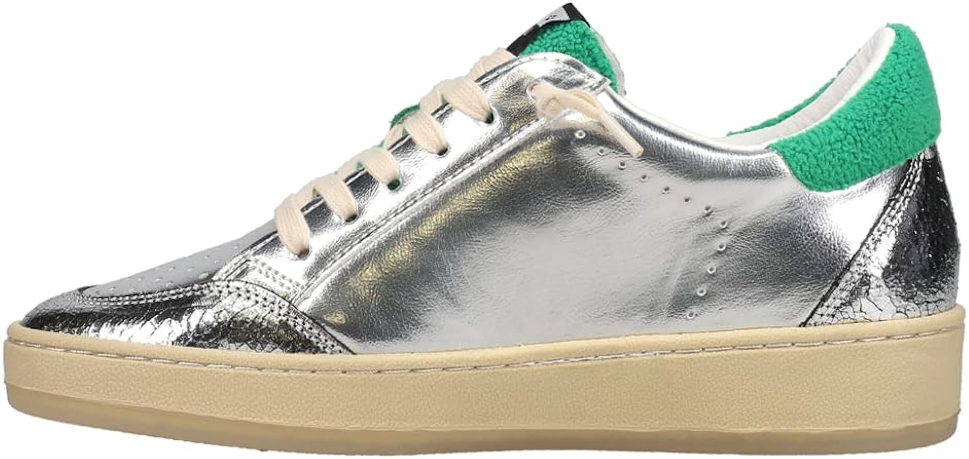 VINTAGE HAVANA Womens Denisse Metallic Lace Up Sneakers Shoes Casual - Green, Silver | Amazon (US)