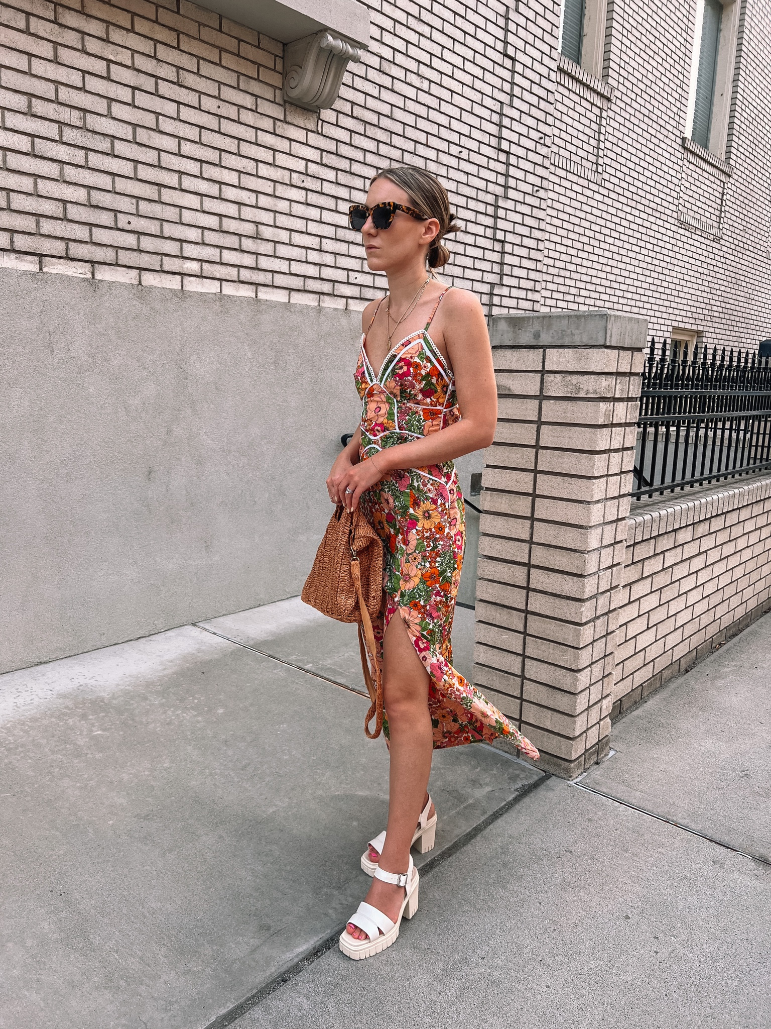 knee length dresses for ladies 525 America Deanna: Mixed Media Midi Dress Black / L main image 0