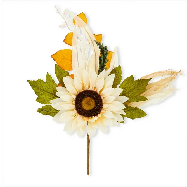 Fall, Harvest Cream Sunflower Floral Pick Way to Celebrate | Walmart (US)