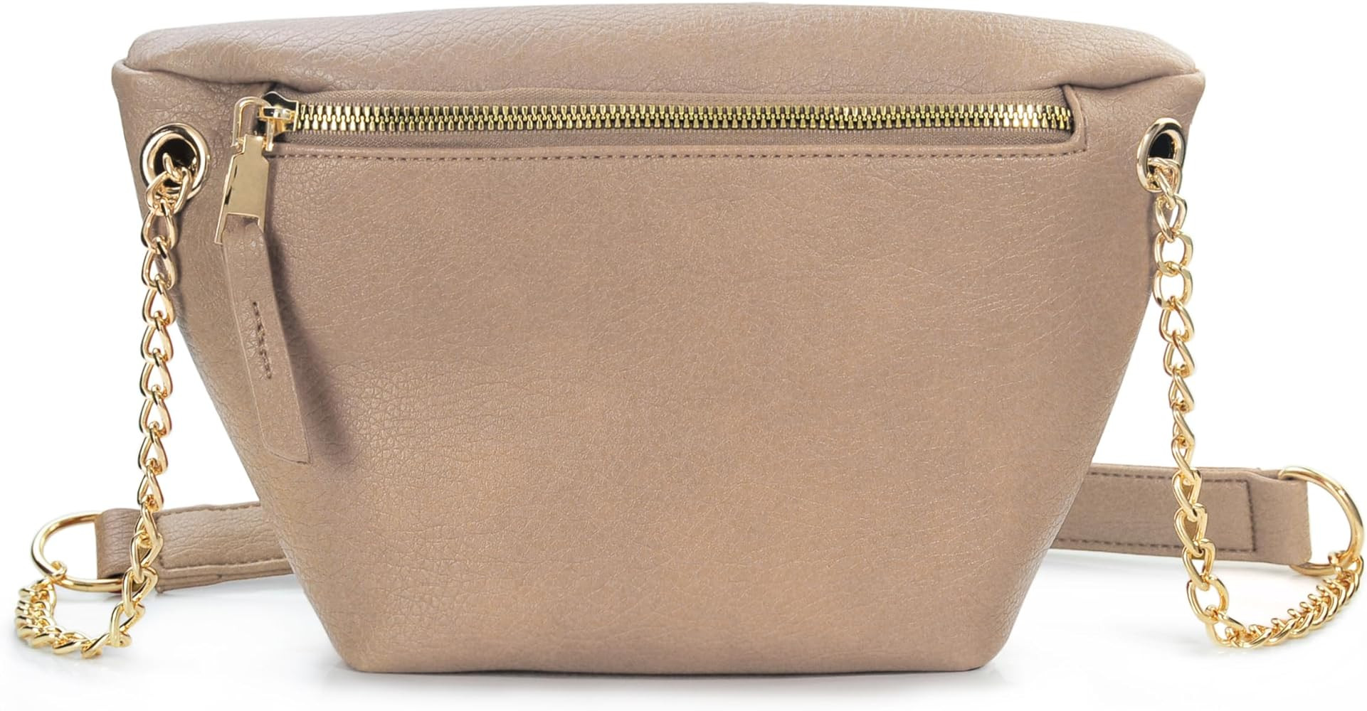 Fanny Pack for Women Vegan Leather Cross body Chain Belt Purse Chest Bag Bum Hip Waist Pack for T... | Amazon (US)