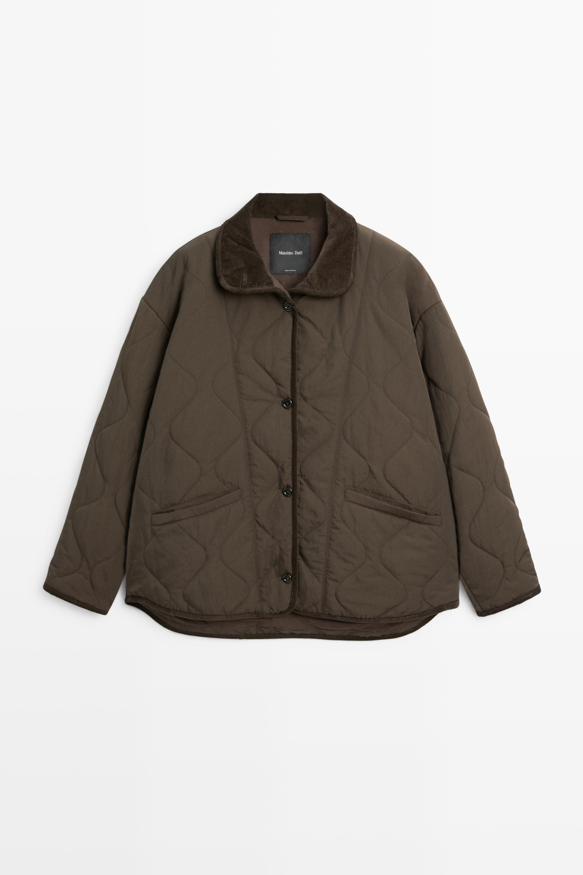 Jacket with wavy stitching detail | Massimo Dutti UK