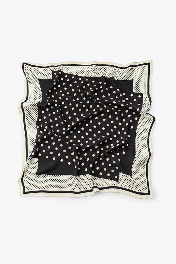 SCARF WITH A POLKA-DOT PRINT | Zara UK