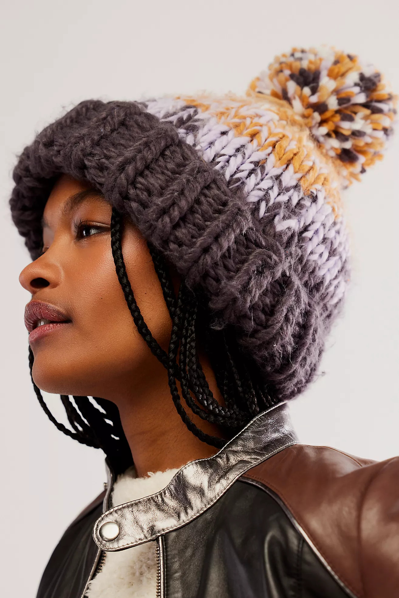 Tide Stripe Knit Pom Beanie | Free People (Global - UK&FR Excluded)