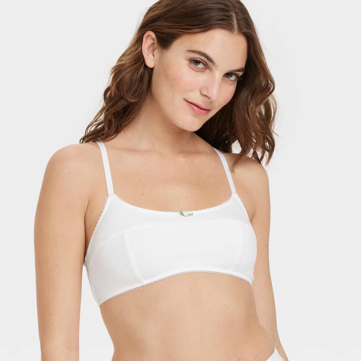 Women's Pointelle Bralette - Colsie™ Fresh White XL | Target