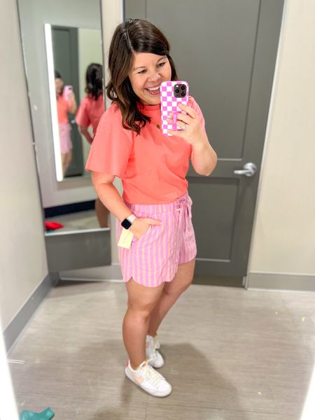 Target new arrivals! Love these colorful striped shorts (perfect mom length) paired with a simple but special tee! 

M in shorts, small in top.

#LTKfindsunder50 #LTKstyletip #LTKSeasonal