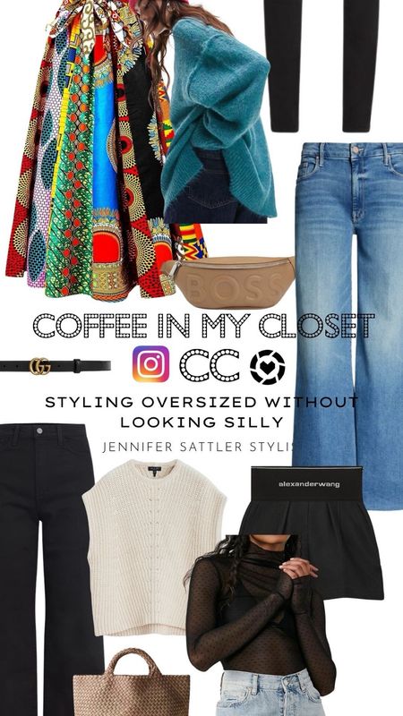 COFFEE IN MY CLOSET 
Live styling session - tips to styling oversized silhouettes. 

This spring oversized silhouettes are showing up everywhere. Try these tips to make outfits that are flattering and fashion forward.

Balance and oversized top or bottom with a slim shape on the other half.

SHOW OFF your waist with a belt. Push up your sleeves to show your wrists. Wear shorts to show the shape of your legs. 

Avoid 50/50 especially if your top and bottom are both oversized. Oversized layers look the best over a monochromatic column of color. Heels help.

Follow Closet Choreography on Instagram and subscribe to closetchoreography.com so you don’t miss the next free styling session. 



#LTKover40 #LTKstyletip