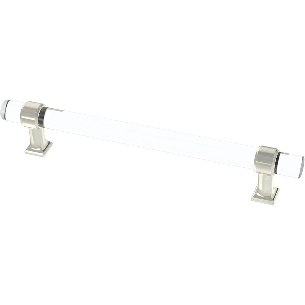 Liberty Acrylic Bar 6-5/16 in. (160 mm) Polished Nickel and Clear Acrylic Drawer Pull | The Home Depot