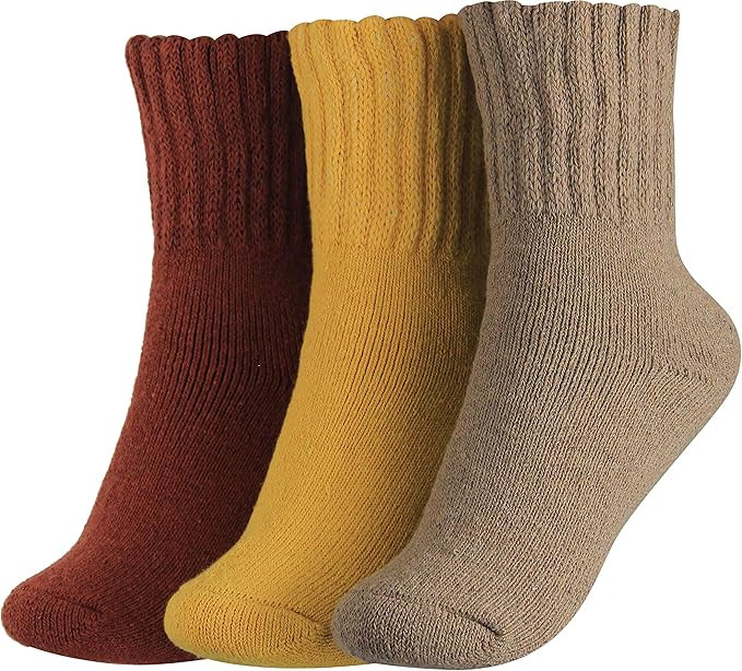 BenSorts Women's Winter Boots Socks Thick Warm Cozy Crew Socks Solid Color Gifts | Amazon (US)
