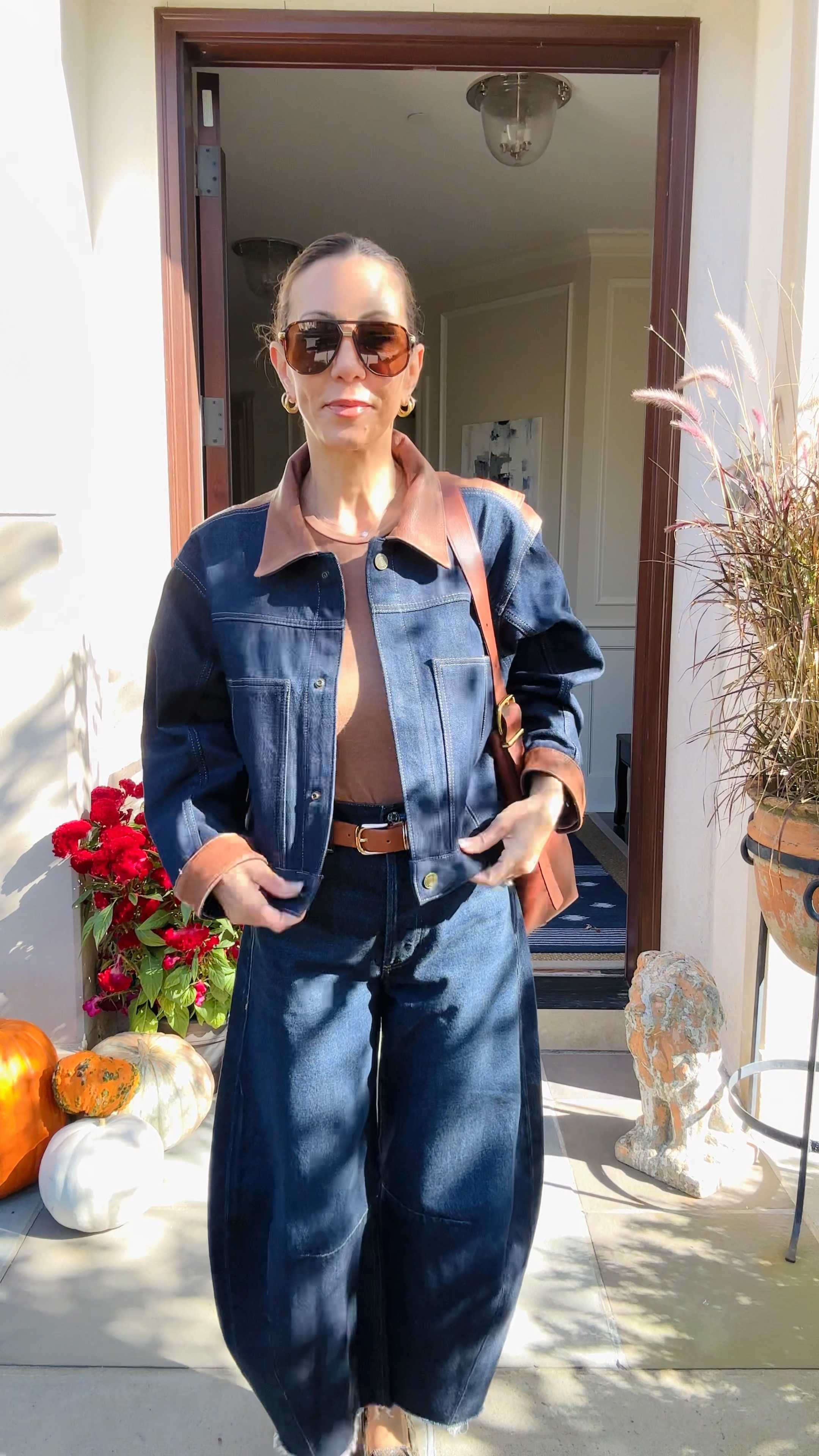 Dark double denim look today. The jeans are no longer available but I linked a pair that is very similar. 