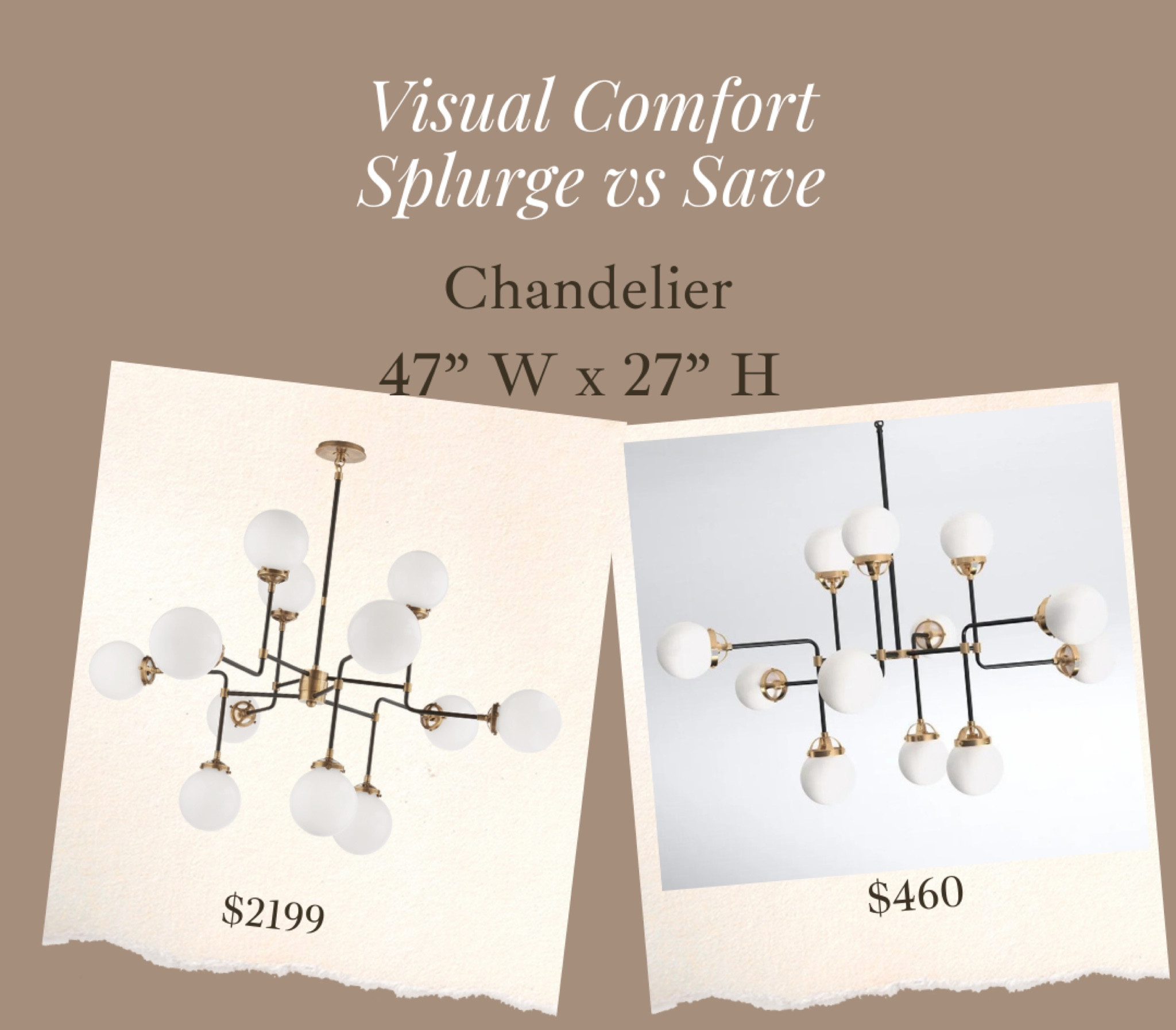 Such a unique & statement chandelier! Looks nearly identical to visual comfort! 