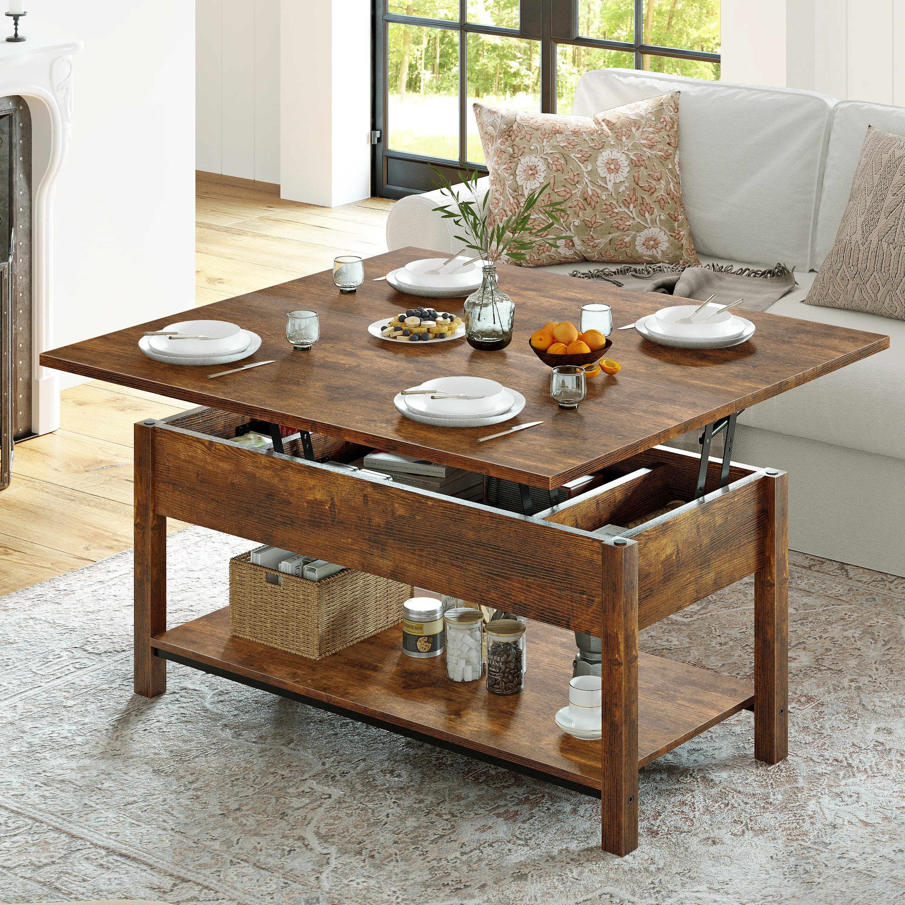 Torron 4-in-1 Multi-Fuction Lift Top Coffee Table with Storage | Wayfair North America