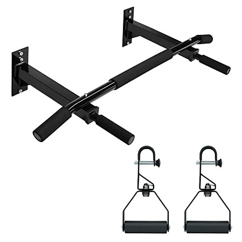 Yes4All Multifunctional Wall Mounted Pull Up Bar And Rotating Pull Up Handles With Non-Slip & Foam Pad Grips | Amazon (US)