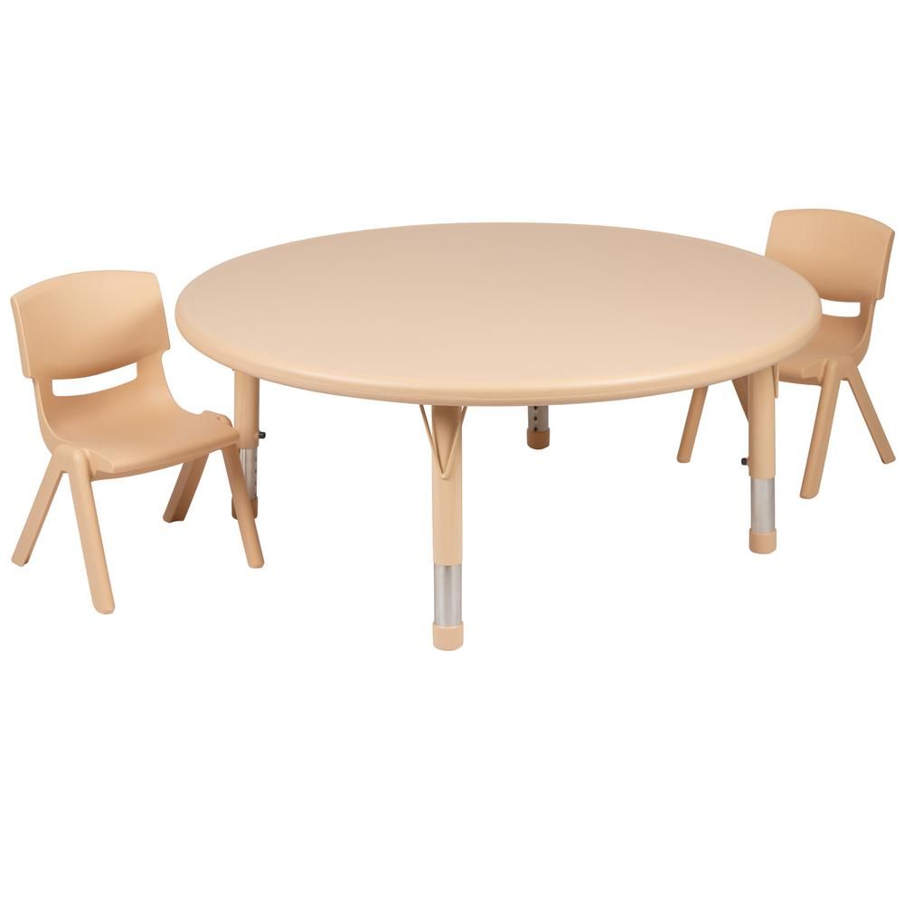 Carnegy Avenue Natural Kids' Table and Chair Set | The Home Depot
