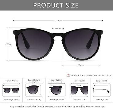 SUNGAIT Vintage Round Sunglasses for Women Men Classic Retro Designer Style | Amazon (US)