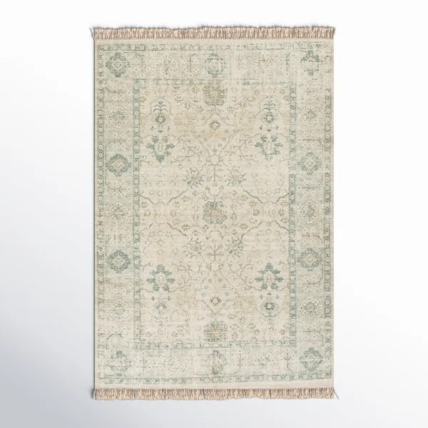 Tucson Oriental Flatweave Sage Green/Light Olive/White Area Rug | Wayfair North America