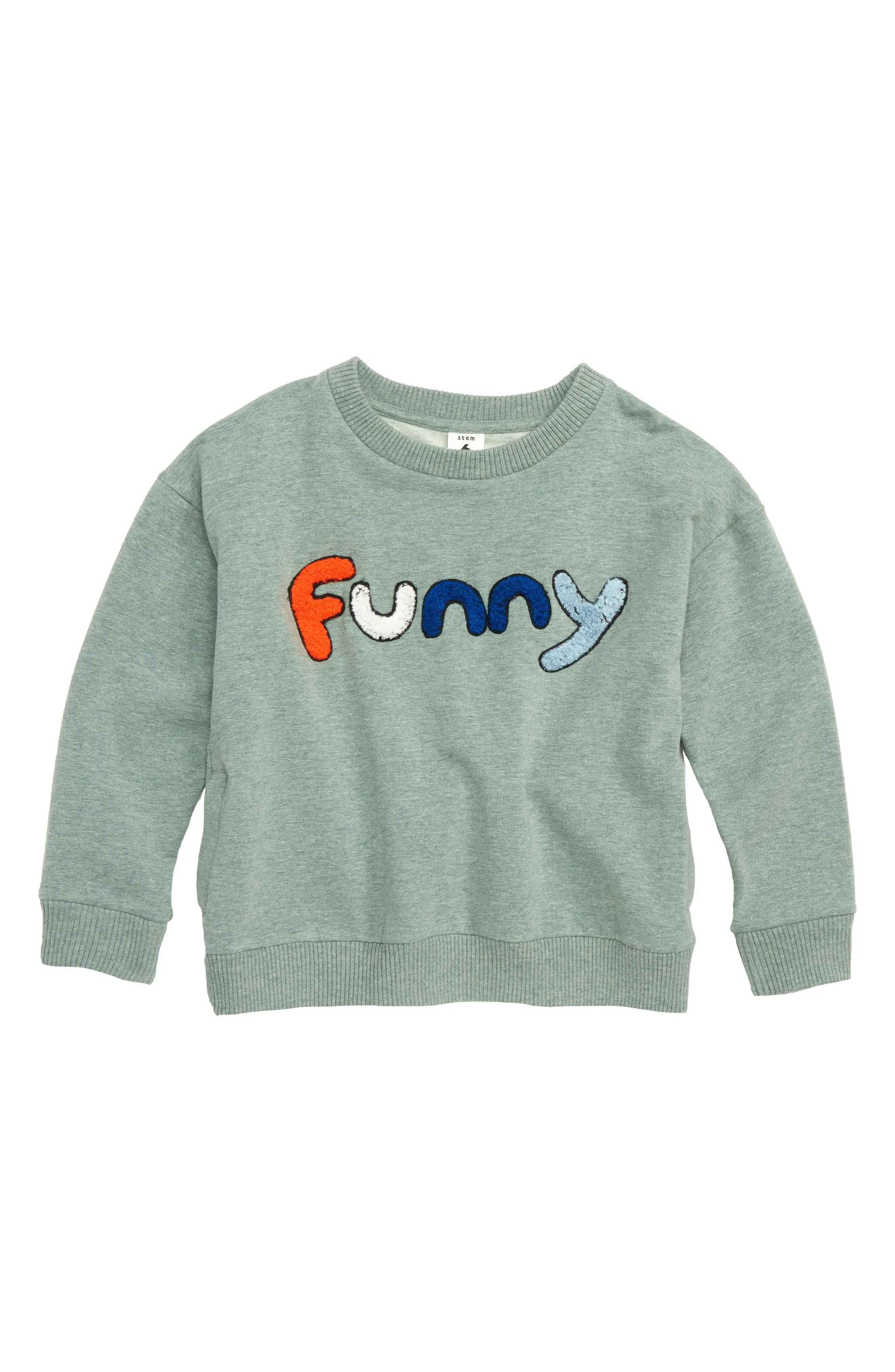 Stem Funny 3D Graphic Sweatshirt (Toddler Boys & Little Boys) | Nordstrom