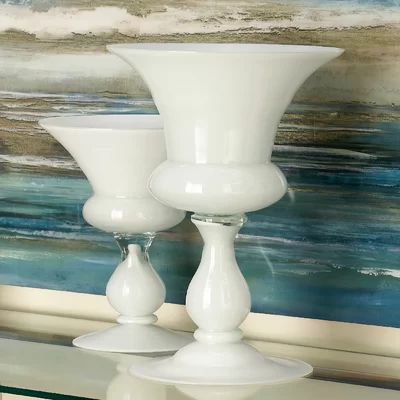 Glass Floor Vase Cole & Grey Size: 16" H x 9" W x 9" D | Wayfair North America