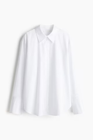 H & M - Poplin Shirt - White | H&M (US + CA)